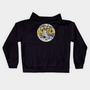 MOTHER EARTH YELLOW BLACK Kids Hoodie